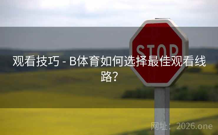 观看技巧 - B体育如何选择最佳观看线路?